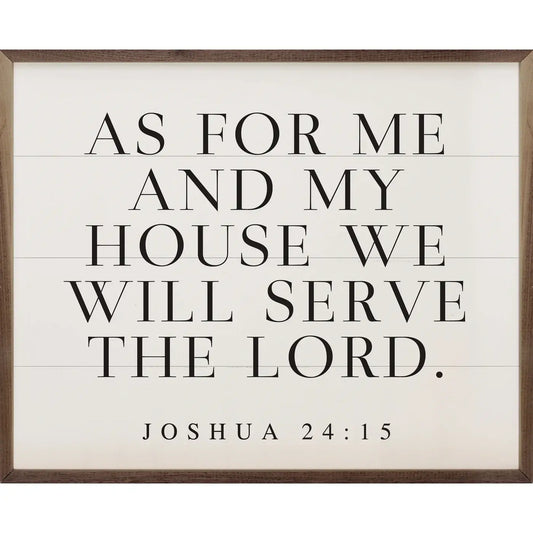 As For Me And My House Joshua 24 15 White
