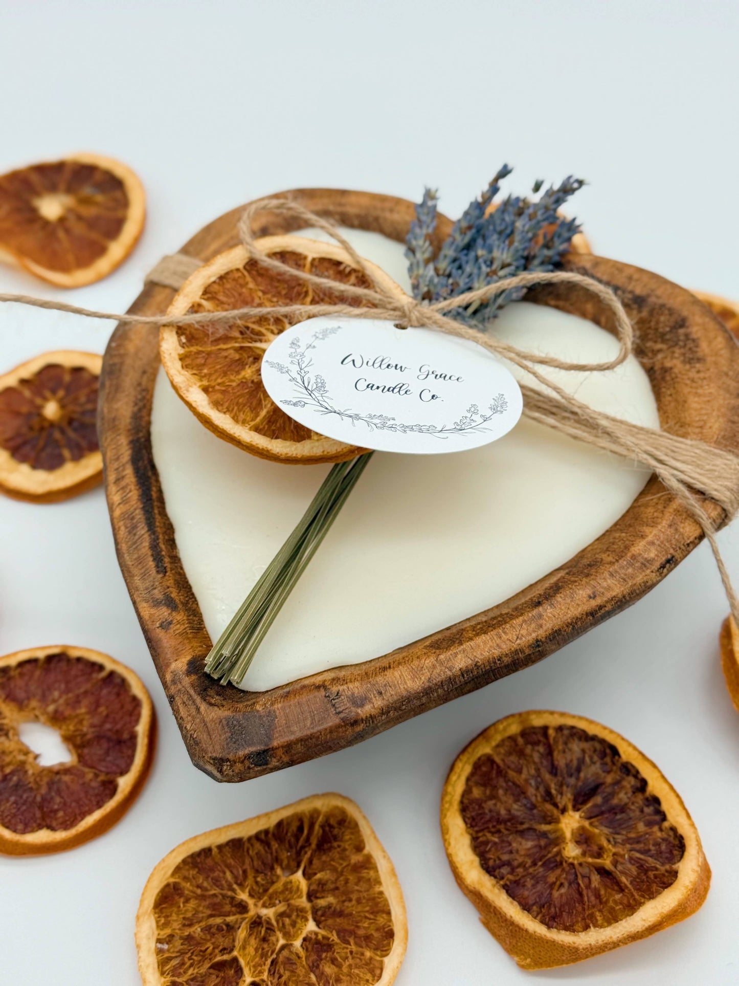 Summer Citrus Small Heart Dough Candle