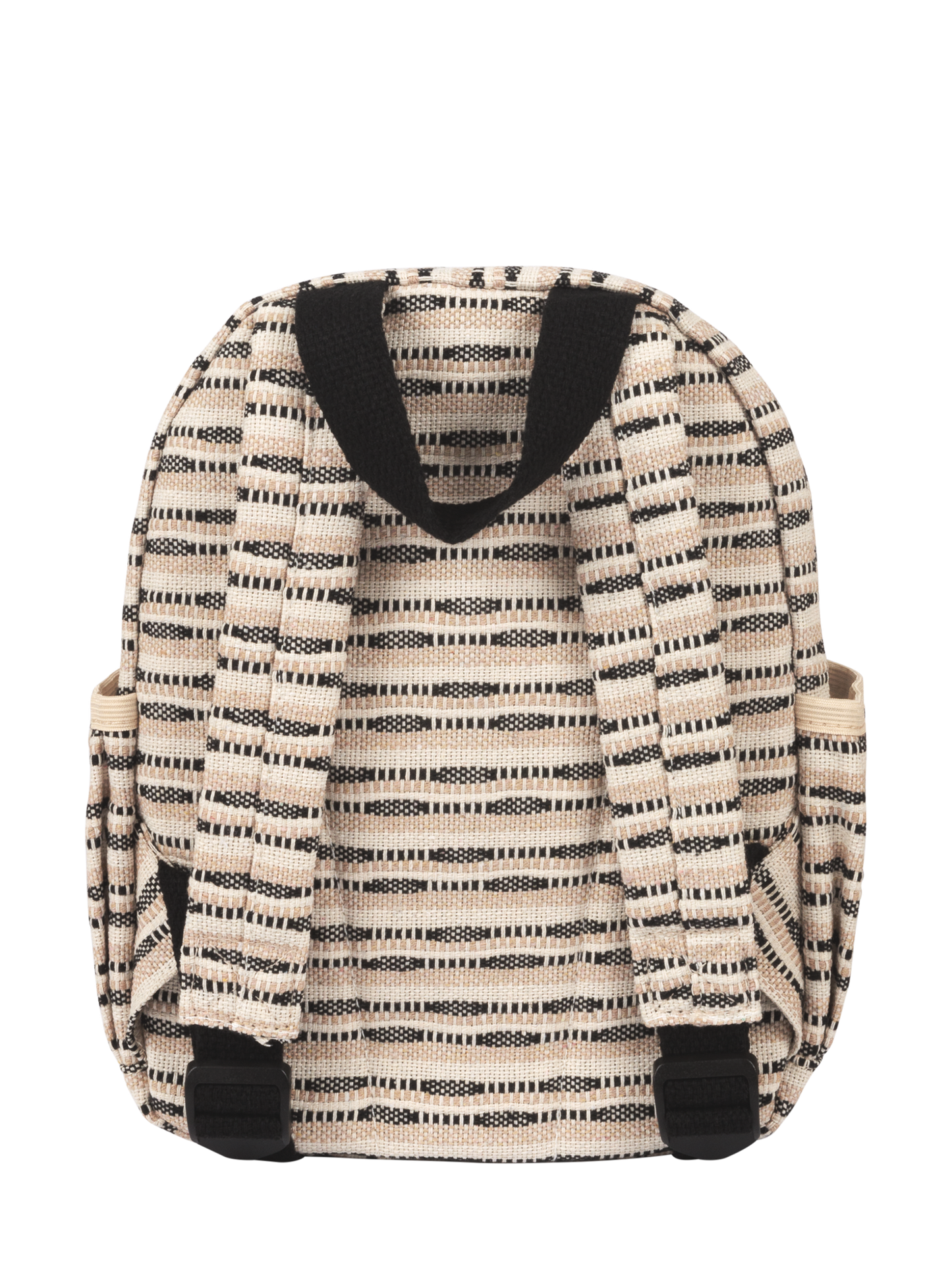Kids Backpack (Black Striped Canvas)