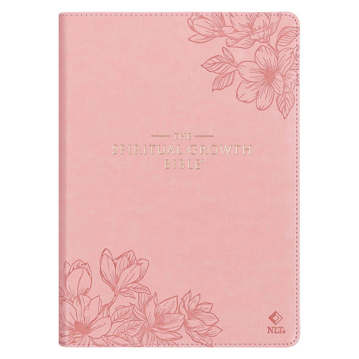 NLT, The Spiritual Growth Bible Faux Leather, Pink Floral