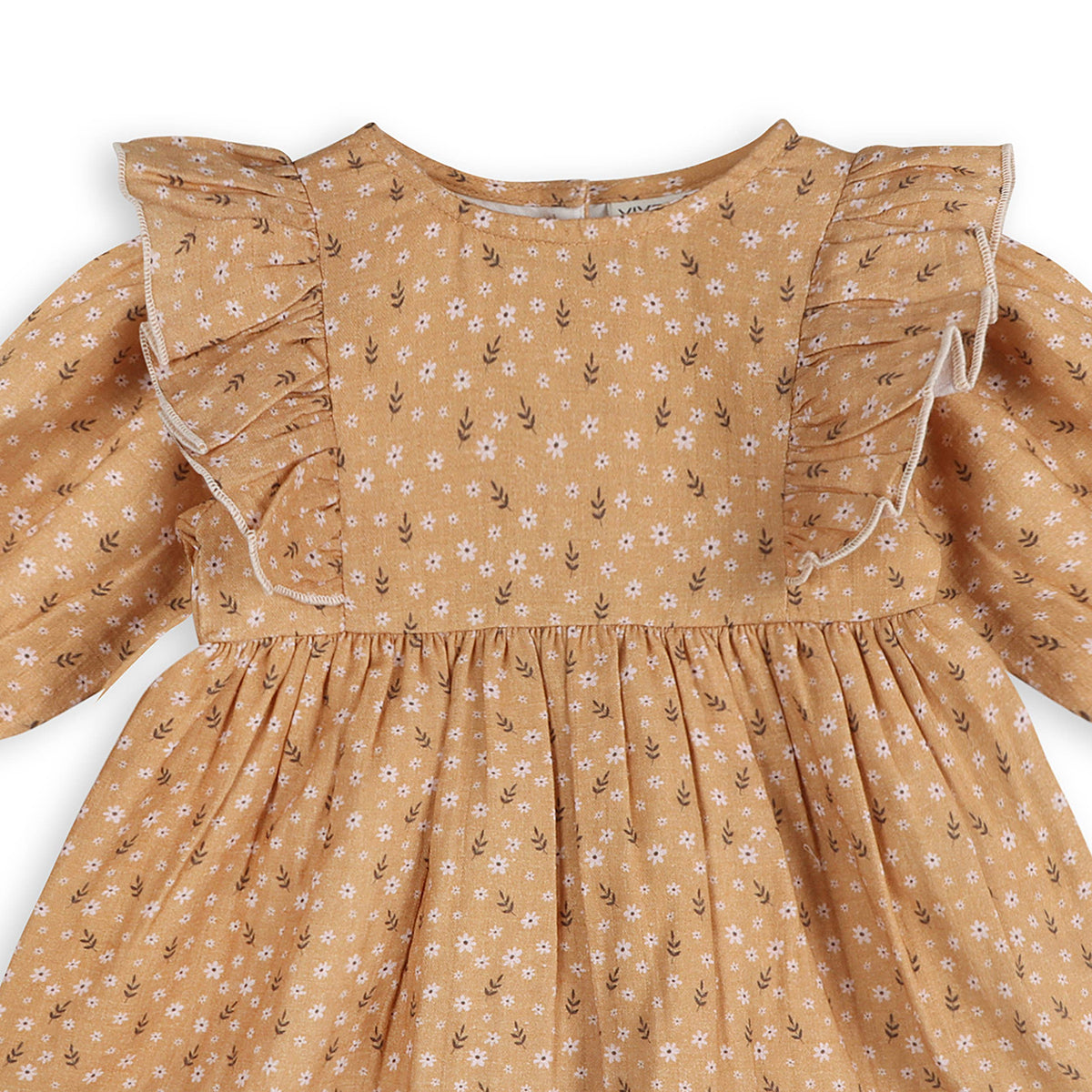 Floral Ruffle Baby Dress & Bloomer (Organic Muslin)