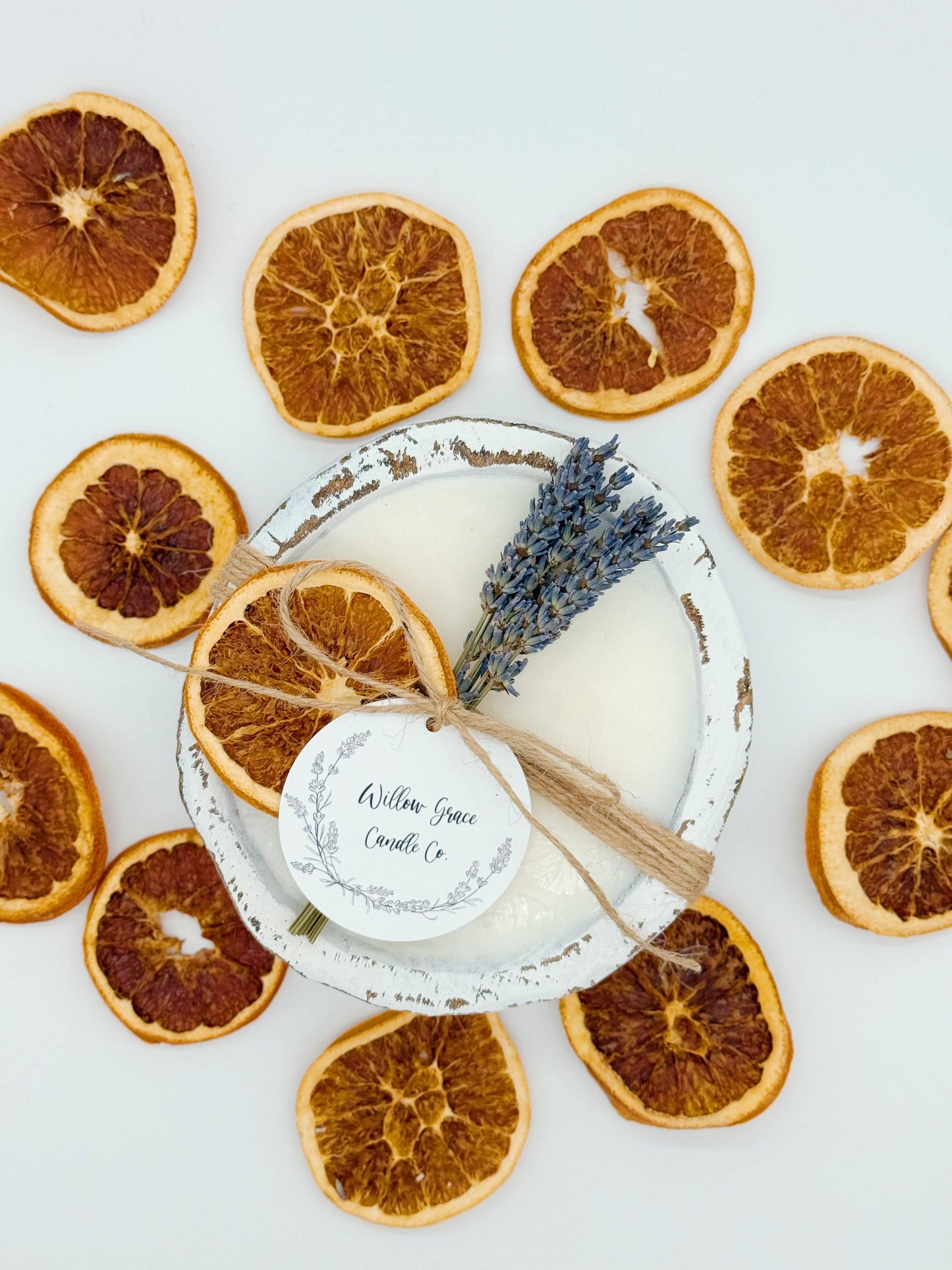 Summer Citrus Mini Round Dough Candle