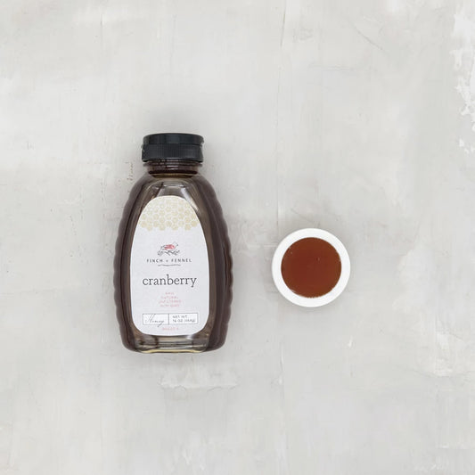Finch & Fennel 16 oz. Grade A Unfiltered Cranberry Honey