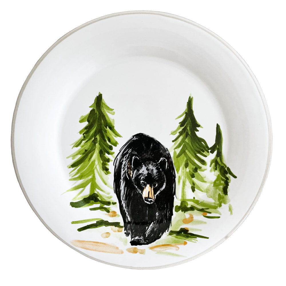 Black bear salad/dessert plates