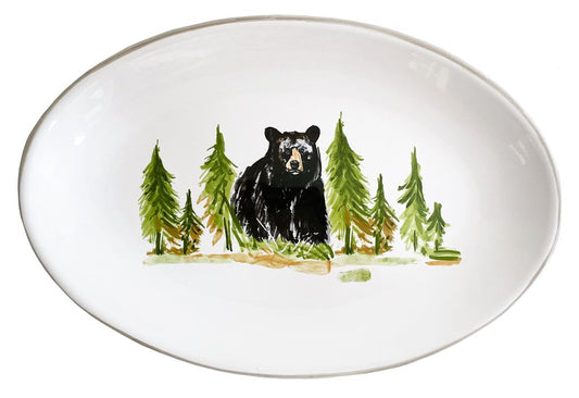 Black bear oval platter