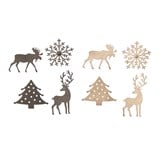 Textured Metal Holiday Icon Shaped Magnets