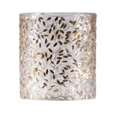 Glass Tealight/Votive Holder with Embedded Gold Finish Confetti
