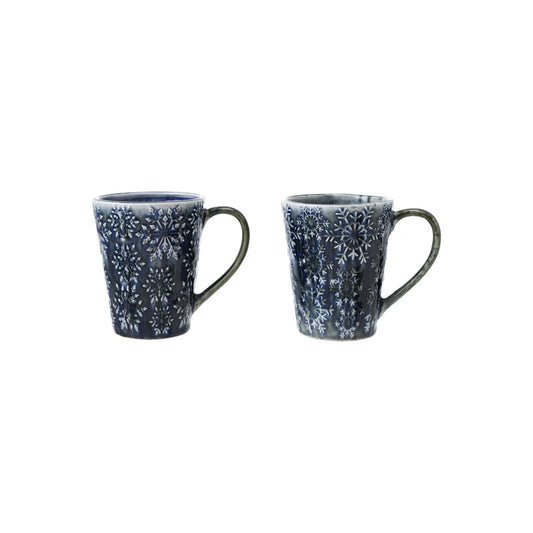 14 oz. Debossed Stoneware Mug, 2 Styles