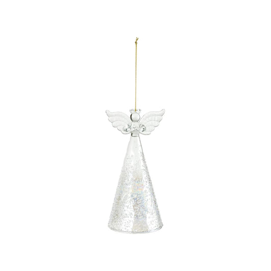 Glass Angel Ornament (Hangs or Sits)